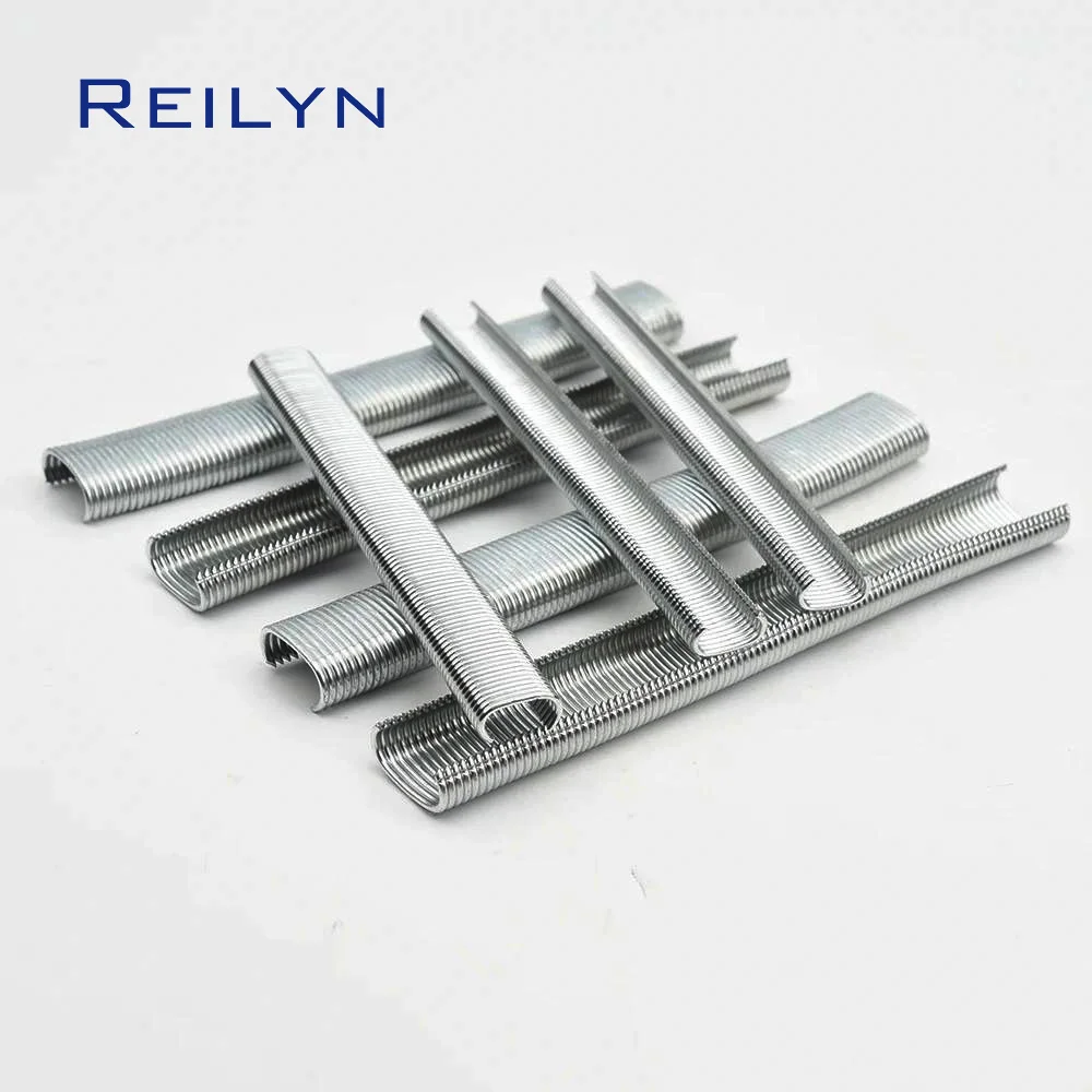 1000PCS C-type Nails C17 C24 Galvanized Iron C Ring Nail for SC7E/SC760 Nail Gun Installation Chicken Bird Pet Cage Wire Fence