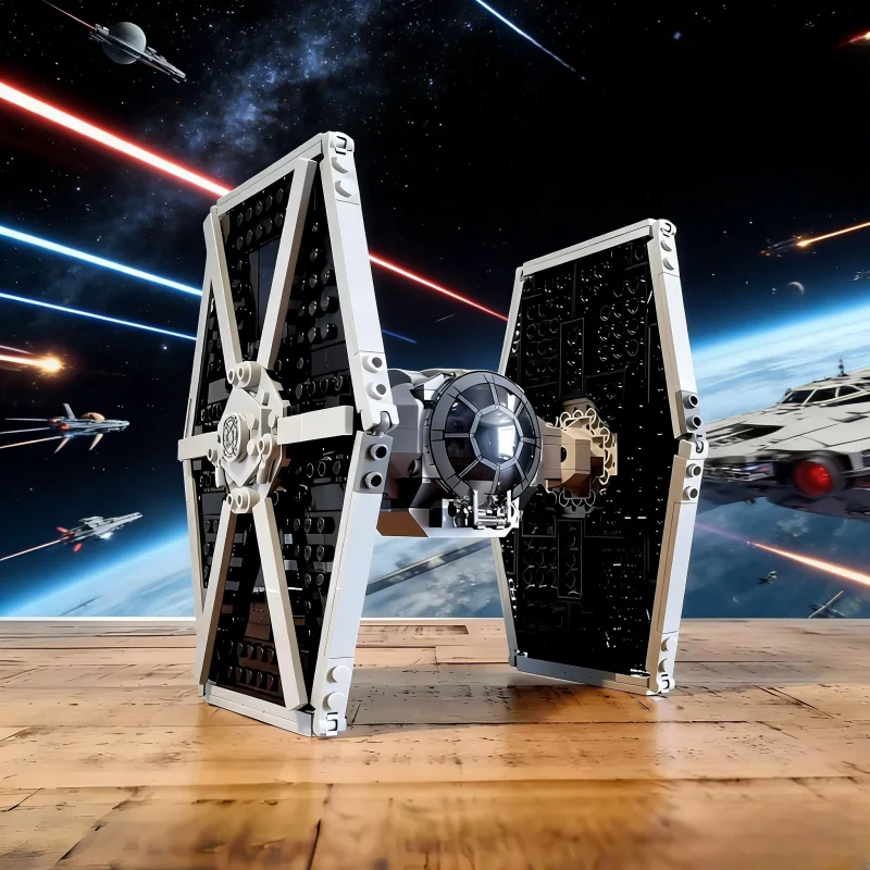 New MOC Spaceship Model 450Pcs Home Ornament Building Blocks Gift for Boys