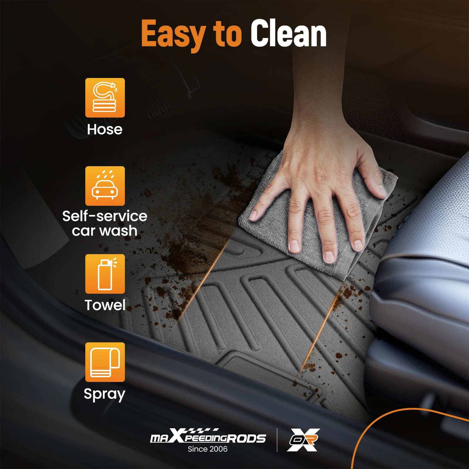 

Floor Mats 3pcs Kit for Jeep Gladiator 2020-2023 2025 Floor Liners Waterproof