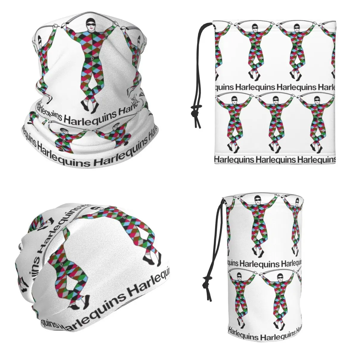 Harlequins-Merch Bandana Neck Cover Printed Wrap Scarf Multifunction Balaclava Unisex Adult Winter