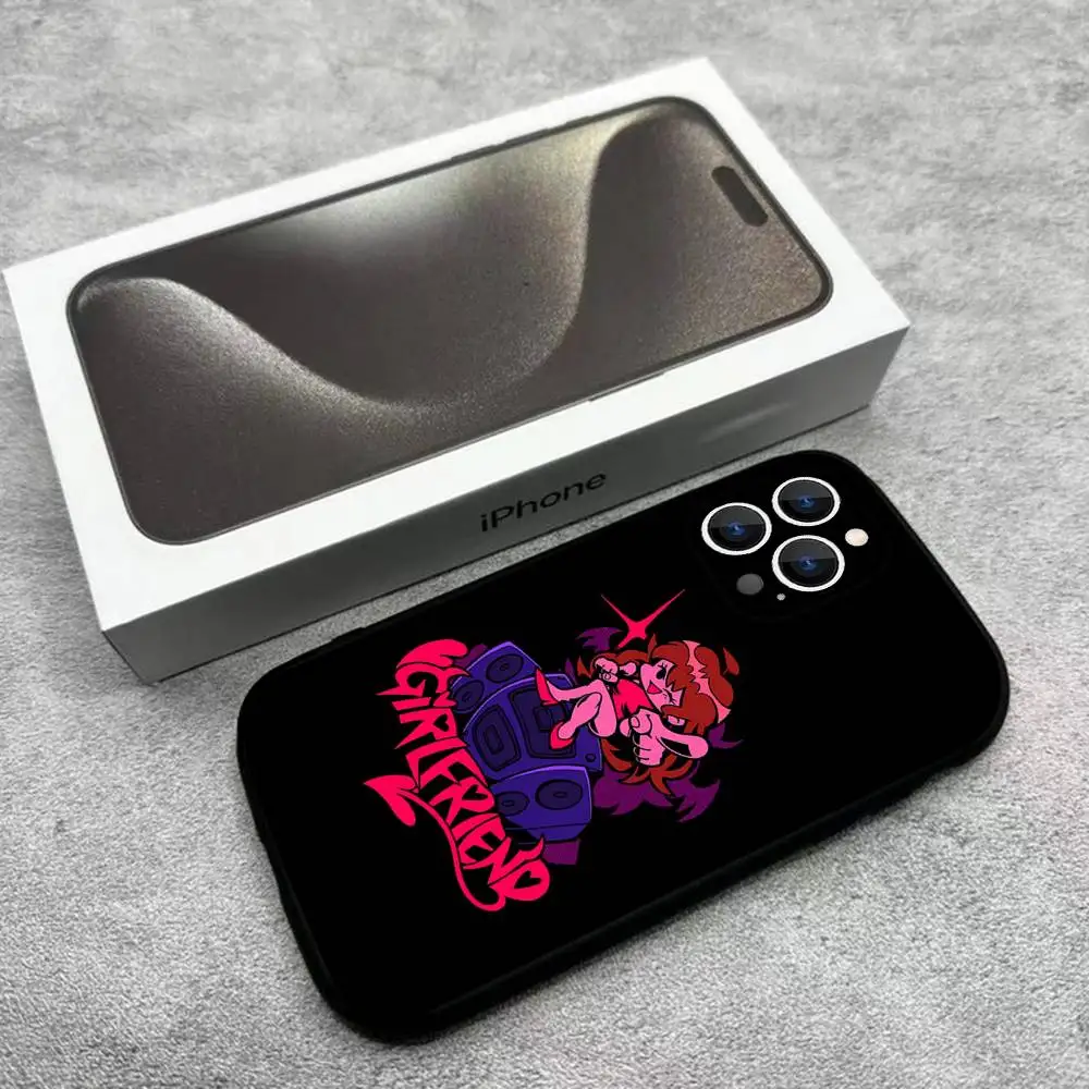 حافظة هاتف Game F-Friday Night Funkin لهاتف iPhone 17,16,15,14,13,12,Pro,Max,Plus,E,SE4,Air,Mini Black Soft Box