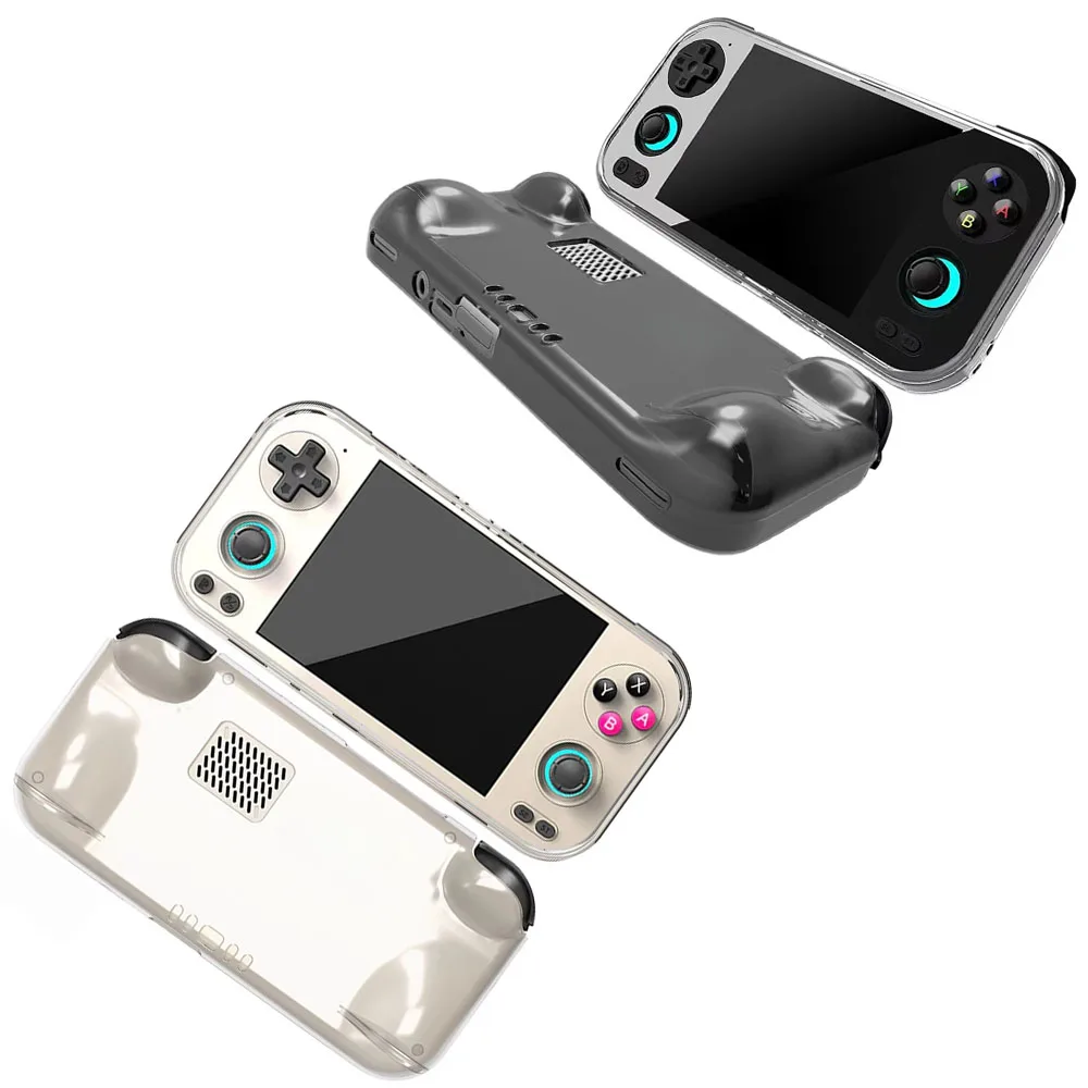 

TPU Cooling Anti-drop Case ​for Anbernic RG 476H Game Console Protective Cover Transparent Black Transparent