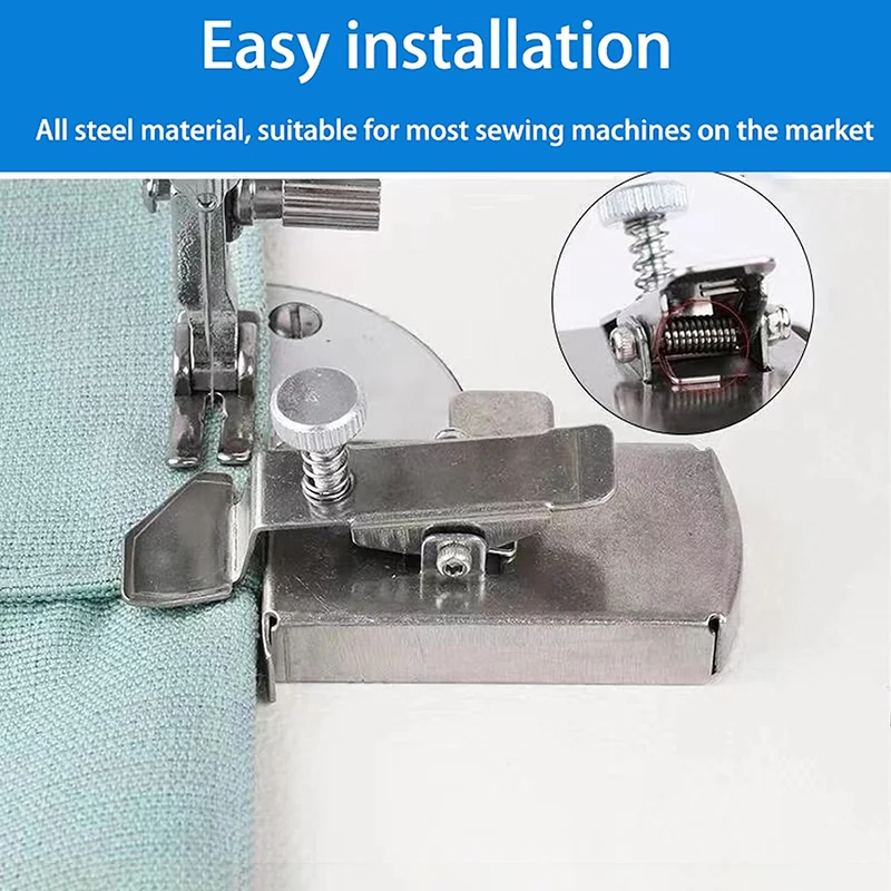 Magnetic Seam Guide Edge Locator Calibre de máquina de costura Ferramentas de costura Presser Foot Hemmer Acessórios universais