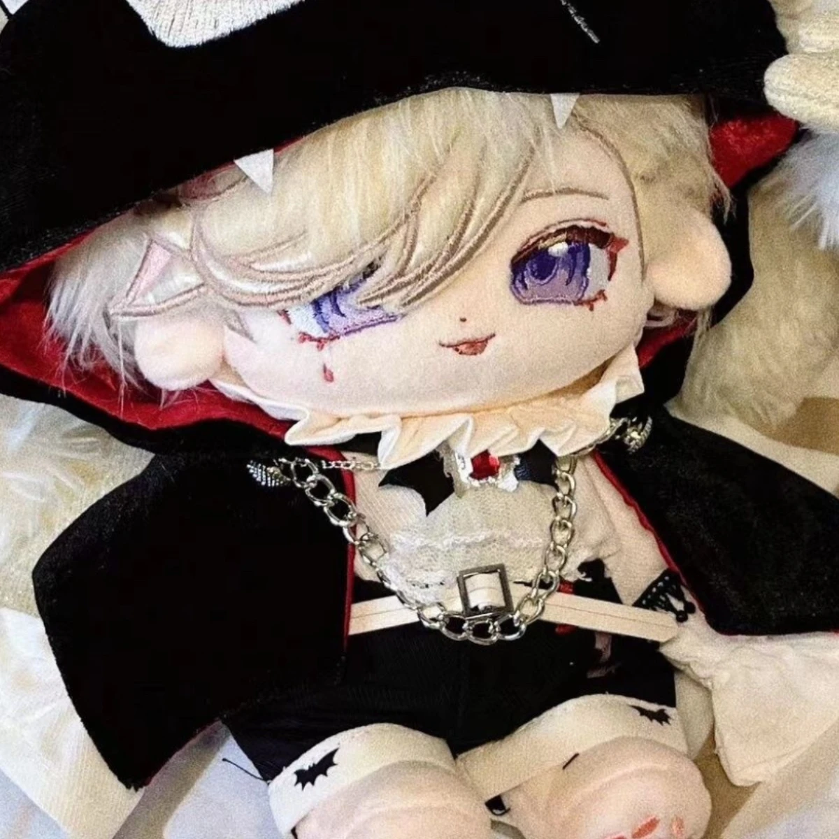 

Anime Genshin Impact Lyney Property Cosplay Game Animal ears Changing Dress Up Doll Plush Pillow Handsome Stuffed Body 20CM