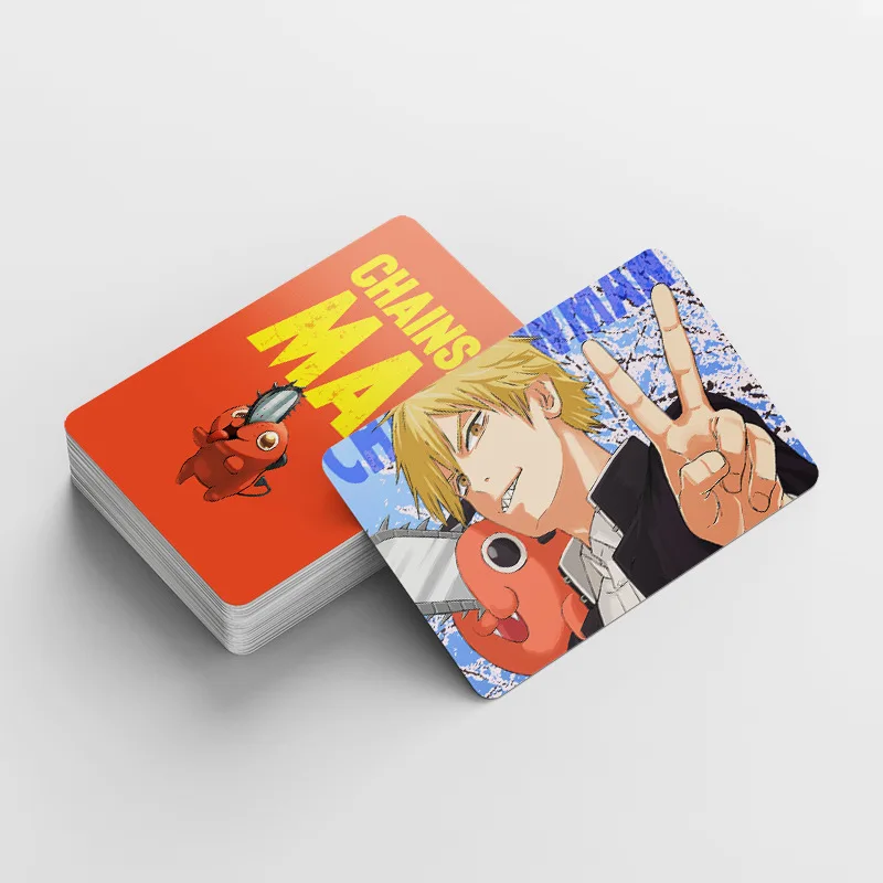 92PCS Chainsaw Man Anime Stickers LOMO Card Anime Photo Card Collection DIY Laptop Suitcase Phone Skateboard Sticker Wholesale