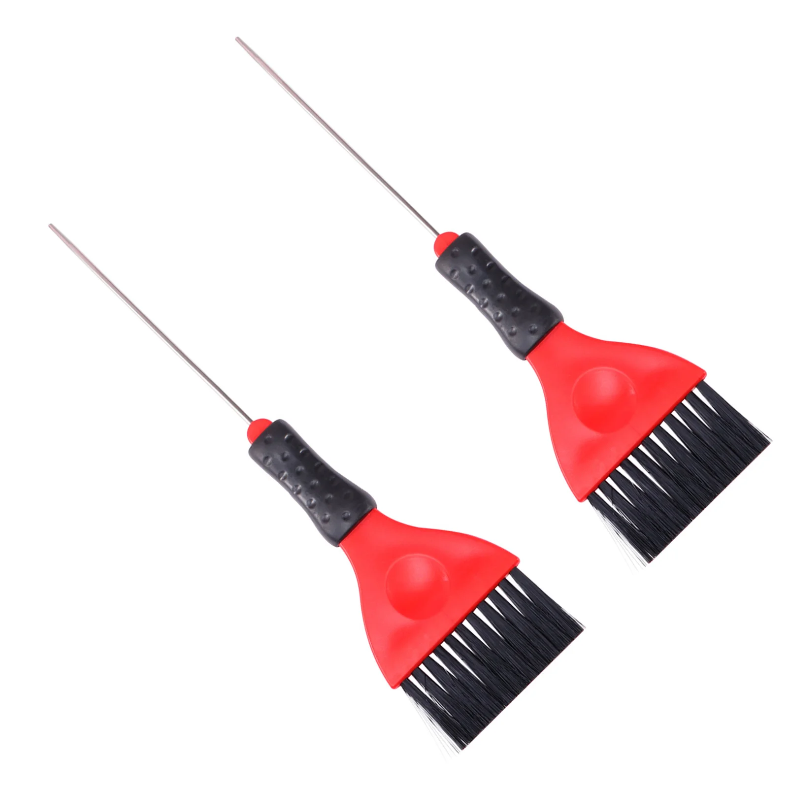 

2Pcs Professional Hair Dye Brush Stainless Steel Pin Tail for Salon Home Use Coloring Treatment Keratin Application