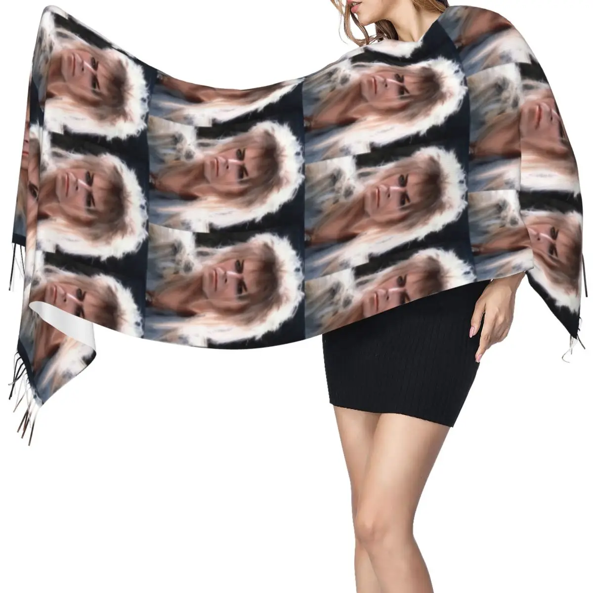 

Jareth The King Of Goblins Falling In The Labyrinth Шарф Шарфы Женские мягкие теплые шали и накидки Длинная осенне-зимняя шаль