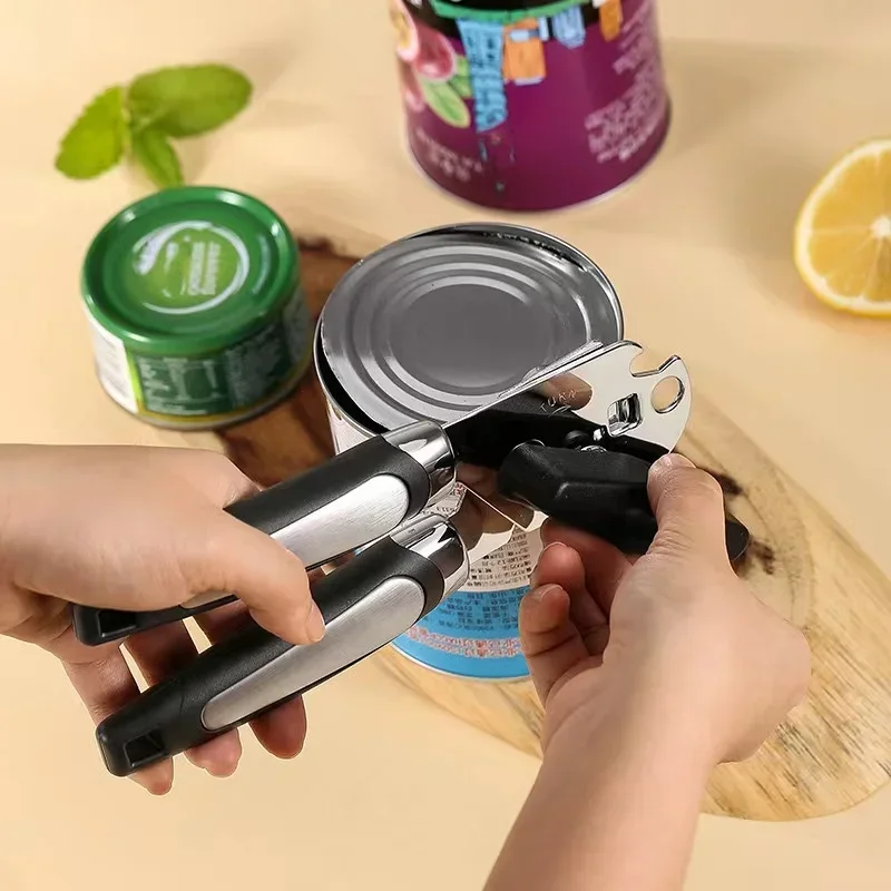 Stainless Steel Can Opener Multifunctional Grip Opener Side Cut Tins Bottle Kitchen Gadgets Beer Opener Kitchen Gadgets