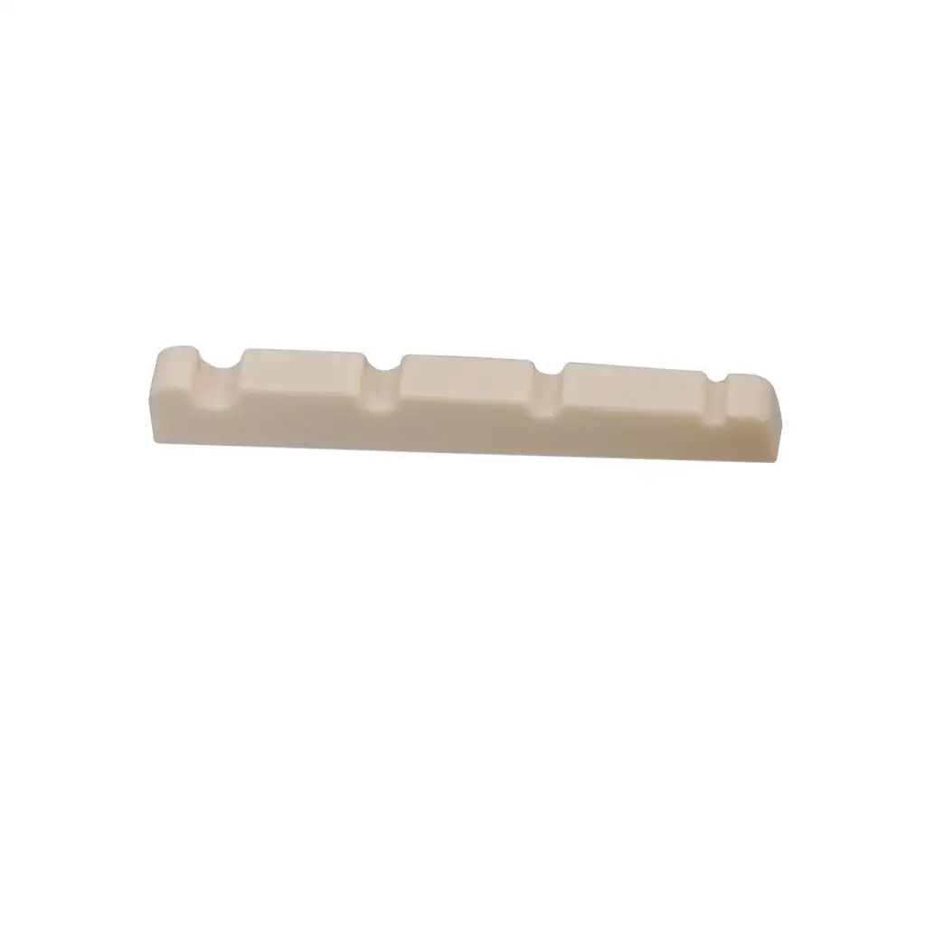 Electric Bass Nut Plastic Slotted 4 String Guitar Nut Upgrade Guitar Parts for Smooth String Guide and Sustain