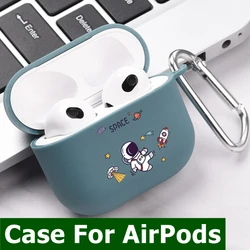 Funda de silicona suave para AirPods Pro 2 3 USB C, Funda de astronauta espacial para airpods 3, Funda para airpod Pro2