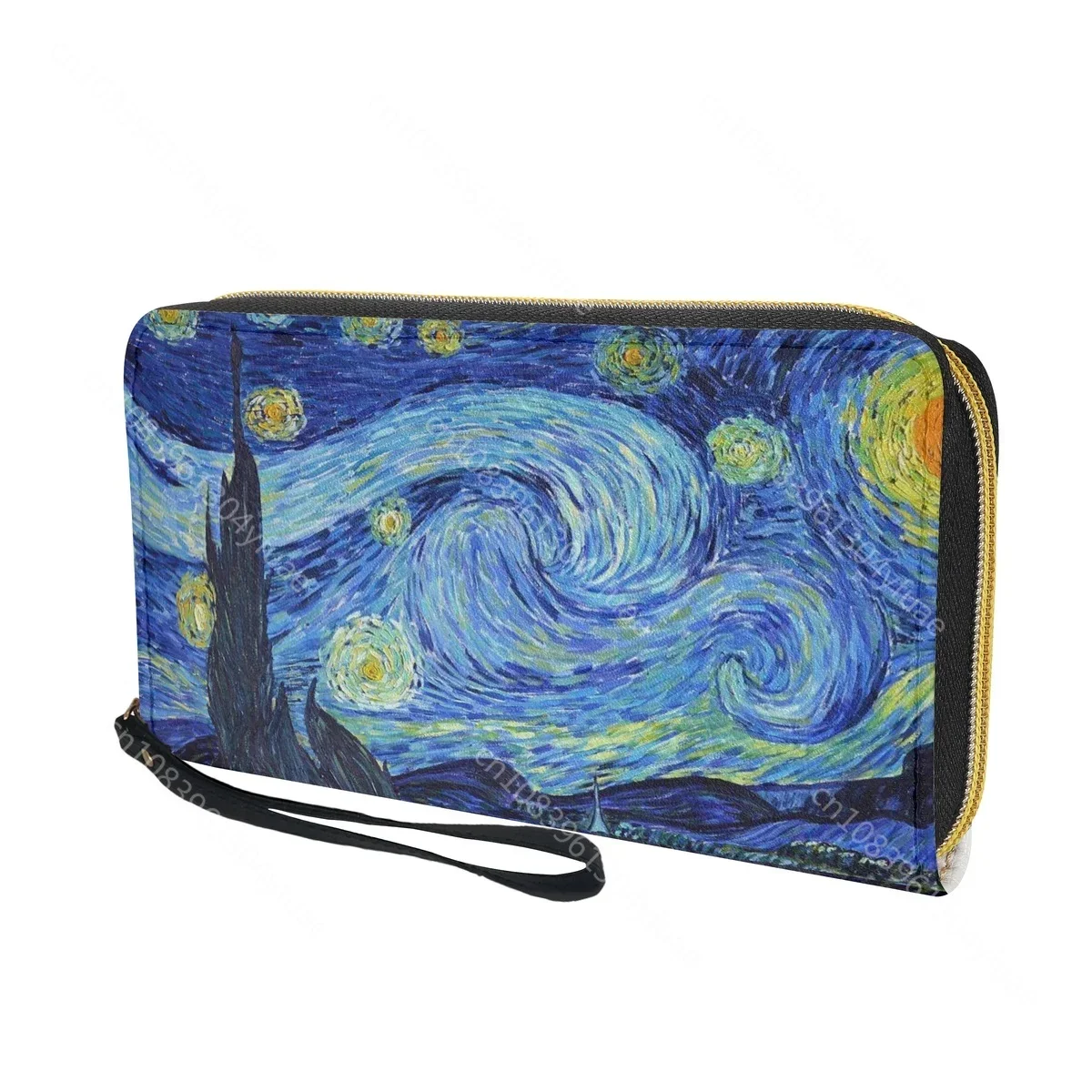 Organizador de tarjetas múltiples para mujer, bolsa de almacenamiento de tarjetas de Van Gogh, olio pittura a, moda, portafogli