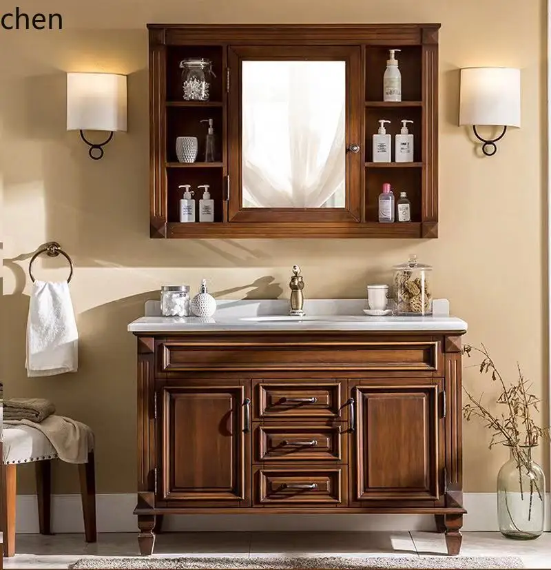 HXL bathroom cabinet combination floor wash basin cabinet wash table toilet ceramic integrated basin