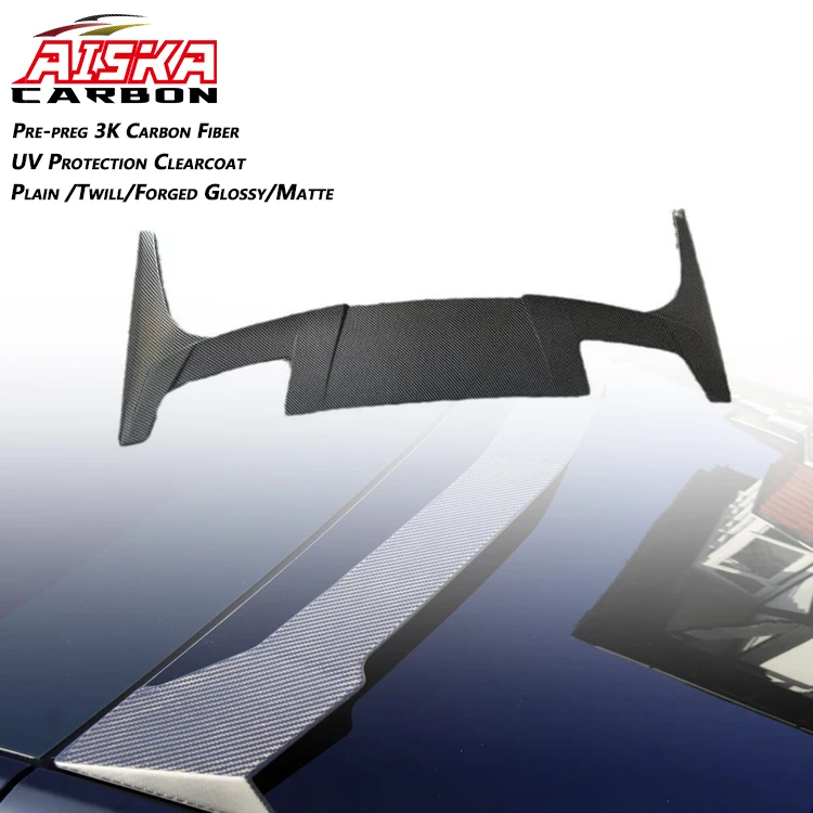 

AISKA Dry Carbon Fiber Roof Trunk Spoiler Performance Wing Rear Spoiler for Tesla Model Y 2021-2024 Auto Parts Car Refitting