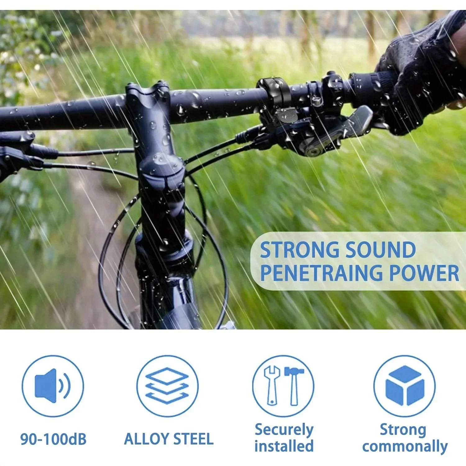 Picture 3: 2026 New MTB Bike Horn Bell Loud Warning Sound Sturdy Handlebar Mount Cycling Safety Accessories
