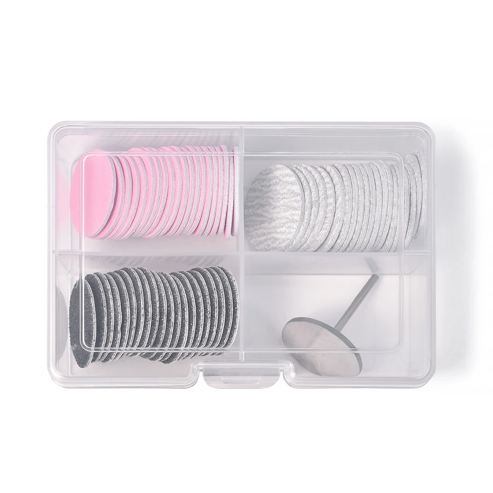 Dead Skin Replaceable Sanding Paper Set for Manicure Pedicure With Metal Disc Nail Drill Bit Calluses Removal Foot Care Tool Acc