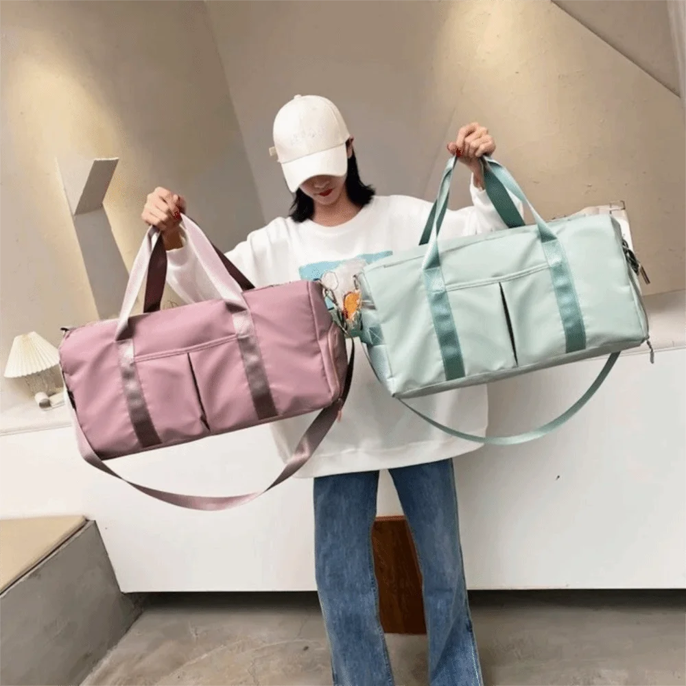 

Оксфордская дорожная сумка для багажа, многофункциональная нейлоновая спортивная сумка на короткие расстояния, однотонная многослойная спортивная сумка на плечо для фитнеса