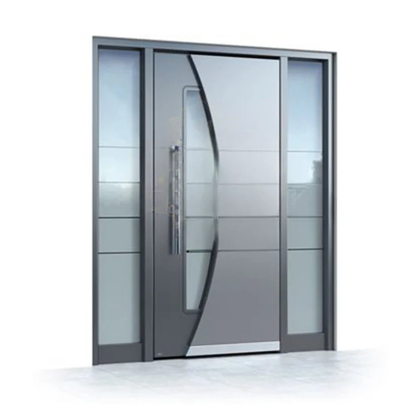 Modern Design Exterior Entrance Other Door Front Main Stainless Steel Security Door Metal Front Pivot Door Residential