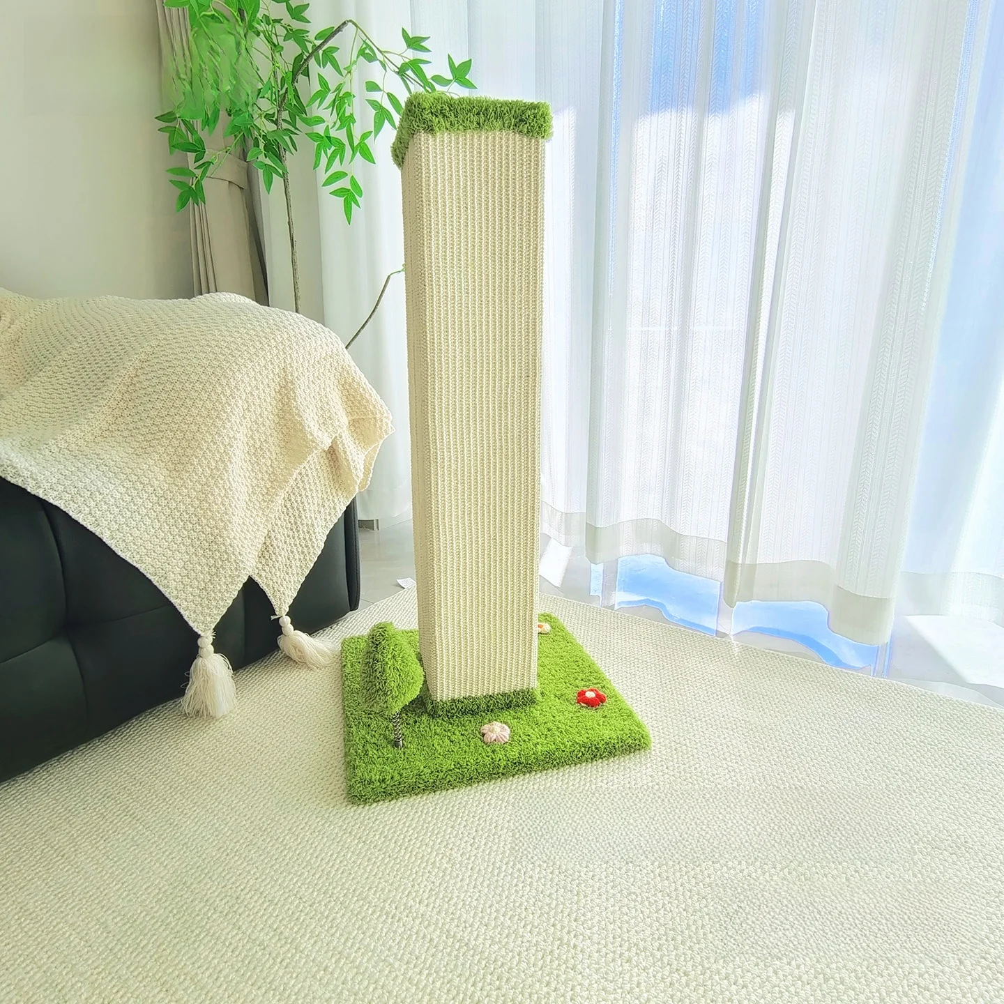 

Большая вертикальная когтеточка-дерево, суперстойкая, из кокосового волокна, износостойкая, без отслаивания, бренд Lobu