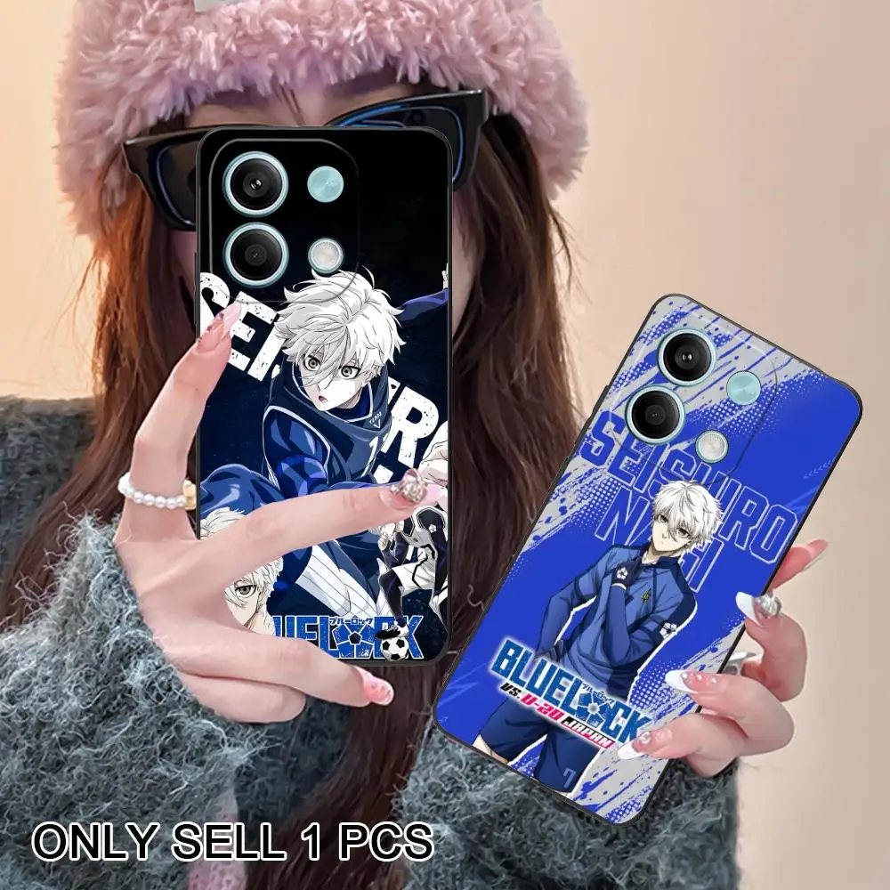 

Blue Lock Nagi Seishiro Phone Case for POCO F8 F7 F6 F5 F4 F3 F2 Pro GT C75 C71 C65 C61 C40 Pro Ultra Soft TPU Shockproof Cover