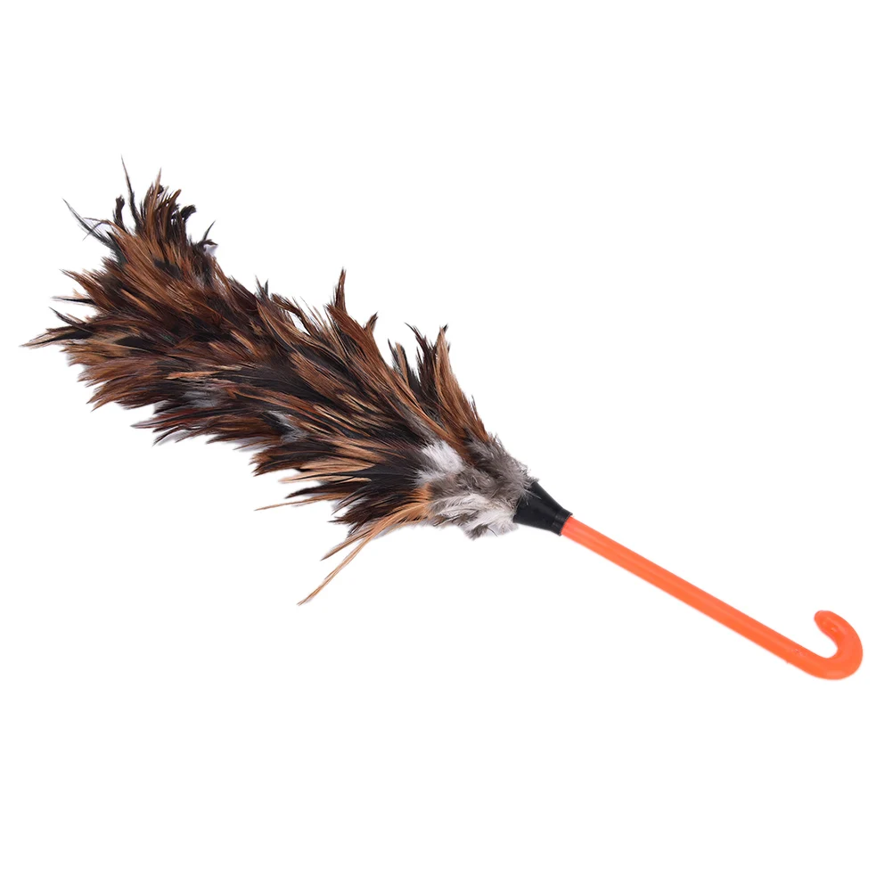 1pcs 45cm Ostrich Natural Feather Duster Brush With Wood Handle Anti-static Cleaning Tool Household Furniturer Car Dust Cleaner