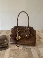 CGCBAG, bolso de mano de lujo de diseñador Vintage, bolso de hombro informal de gran capacidad para mujer, bolsos simples de cuero PU para ir al trabajo para mujer