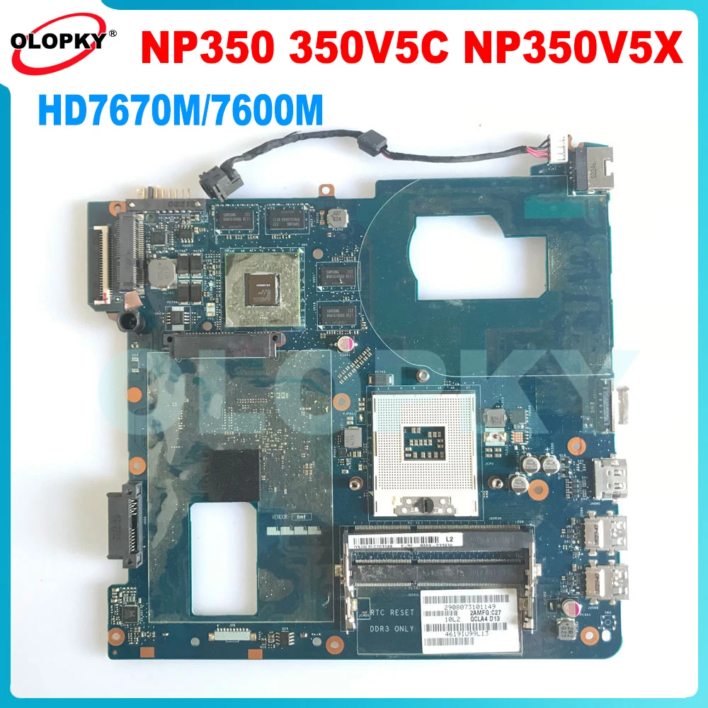 QCLA4 LA-8861P for Samsung NP350 350V5C NP350V5X Laptop Motherboard with HM76 HD7670M/7600M GPU BA59-03397A BA59-03553A/03393A
