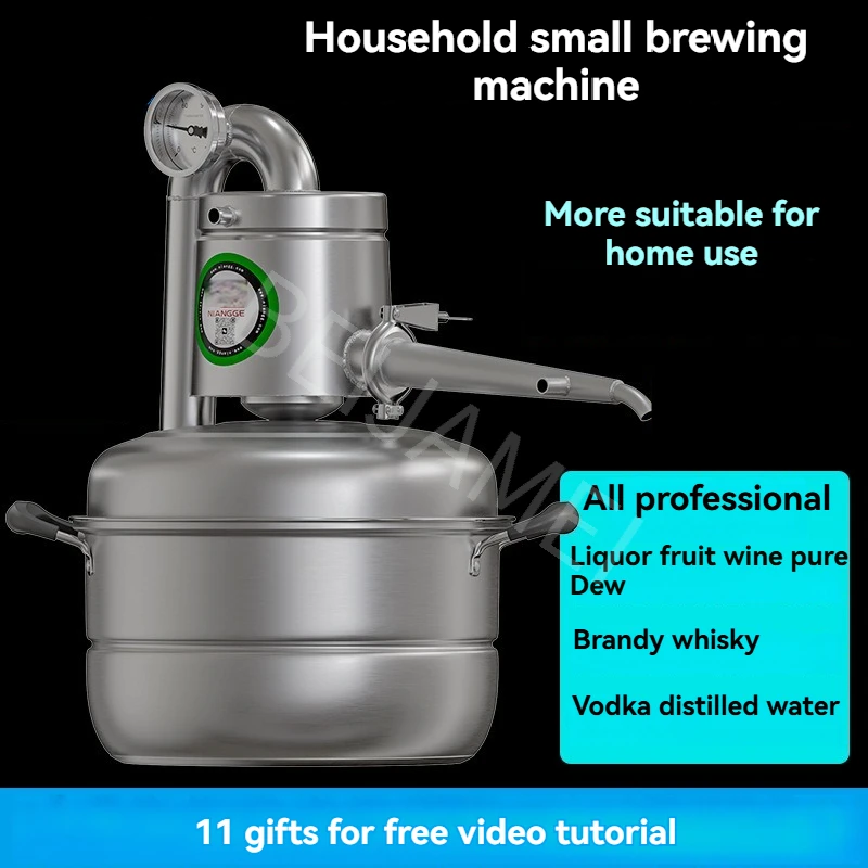 10L Water Alcohol Distiller Household Brewing Equipment Small Distiller For Distilling Homemade Fruit Wine And Shochu