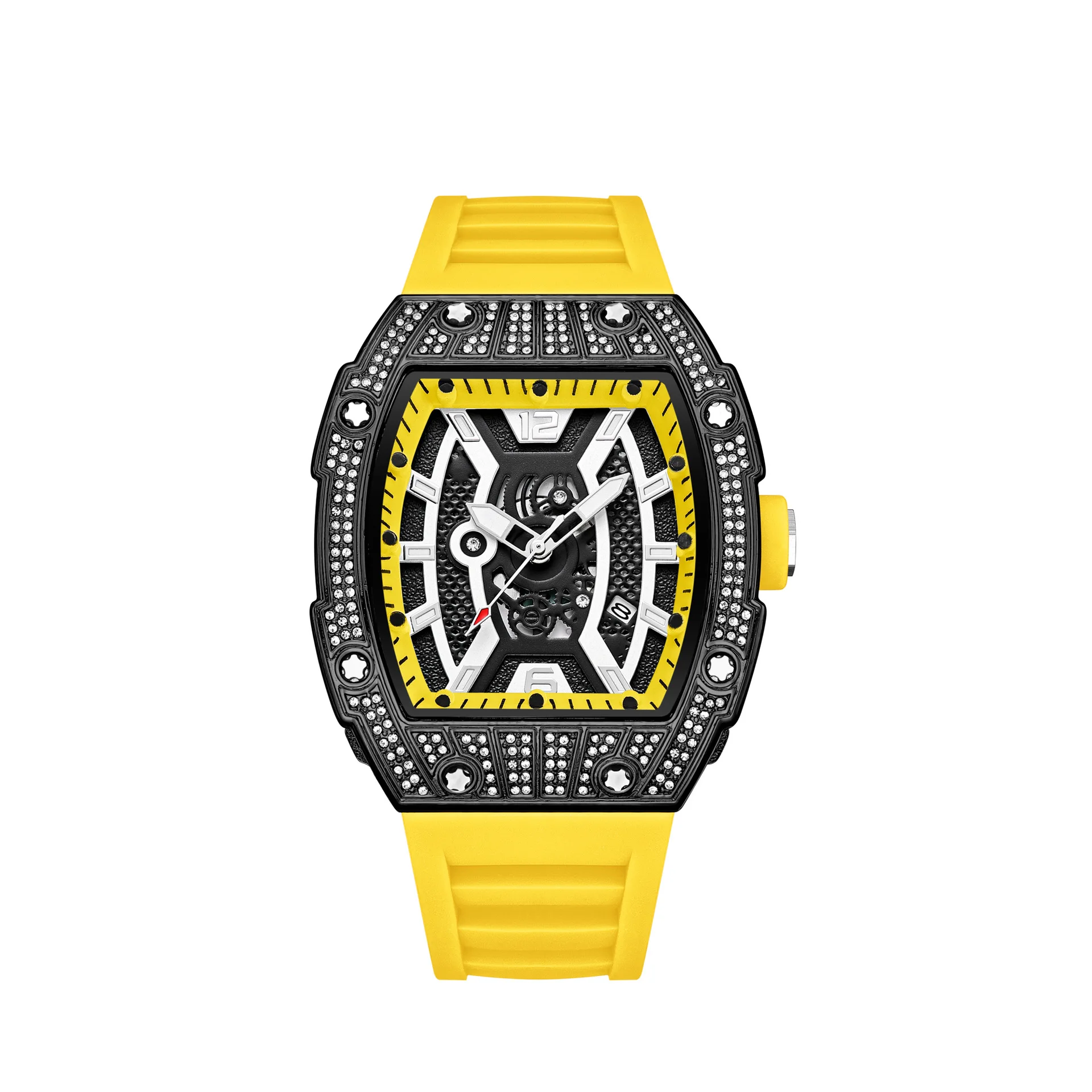 Relojes de pulsera de cuarzo de lujo para hombre, relojes mecánicos de cuarzo para hombre, relojes automáticos para hombre, moda informal, luminoso, hueco, resistente al agua