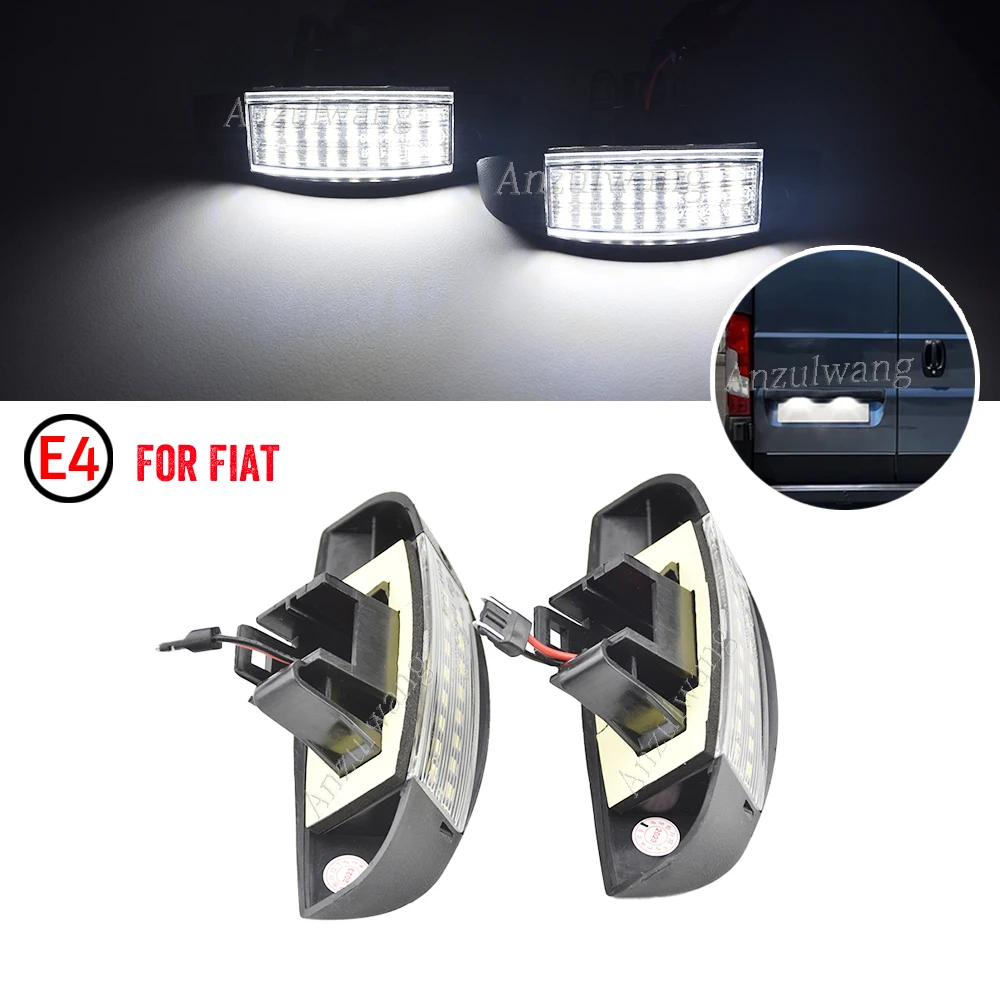 2x For Fiat Ducato For Peugeot Boxer Citroen Jumpy 2000-2006 Error Free Led Number License Plate Lights Parking Tag Lamps 6340A8