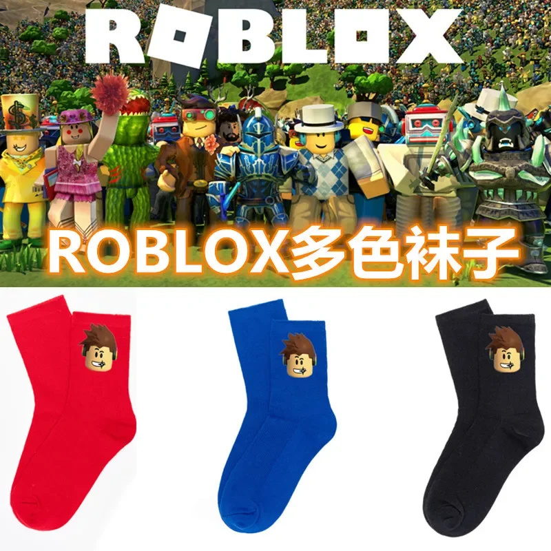 

Game Roblox Socks New Peripheral Socks Men and Women Autumn and Winter Candy-colored Mid-tube Stockings Children's Toys Gifts