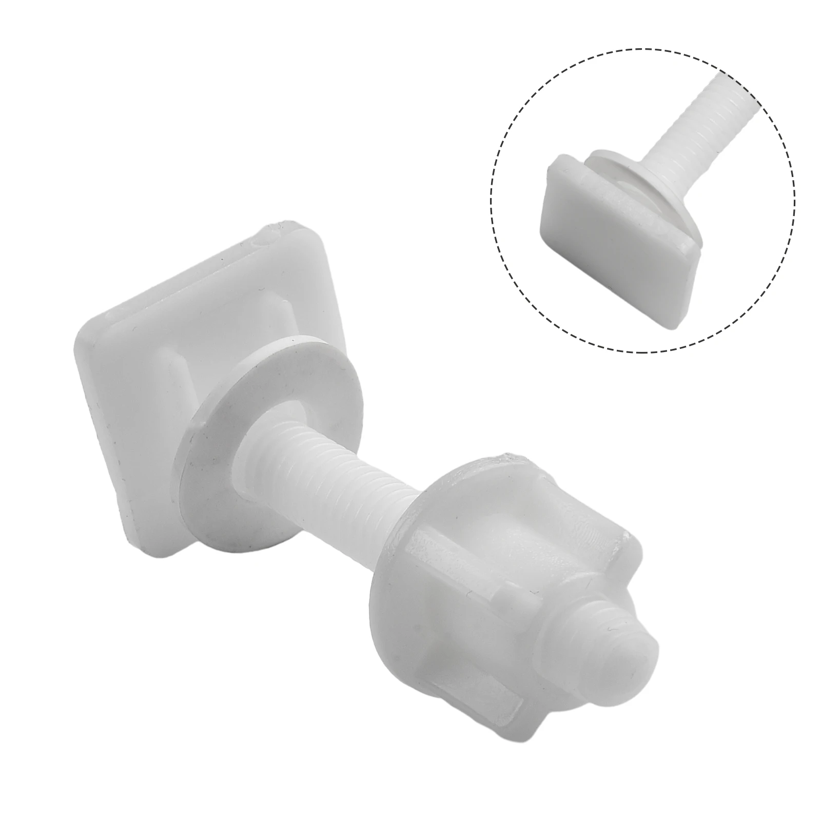 Plastic Toilet Seat Hinge Repair Bolts + Fitting Screws +Washers Kit Accessories Bathroom Toilet Lid Replacement Patrts