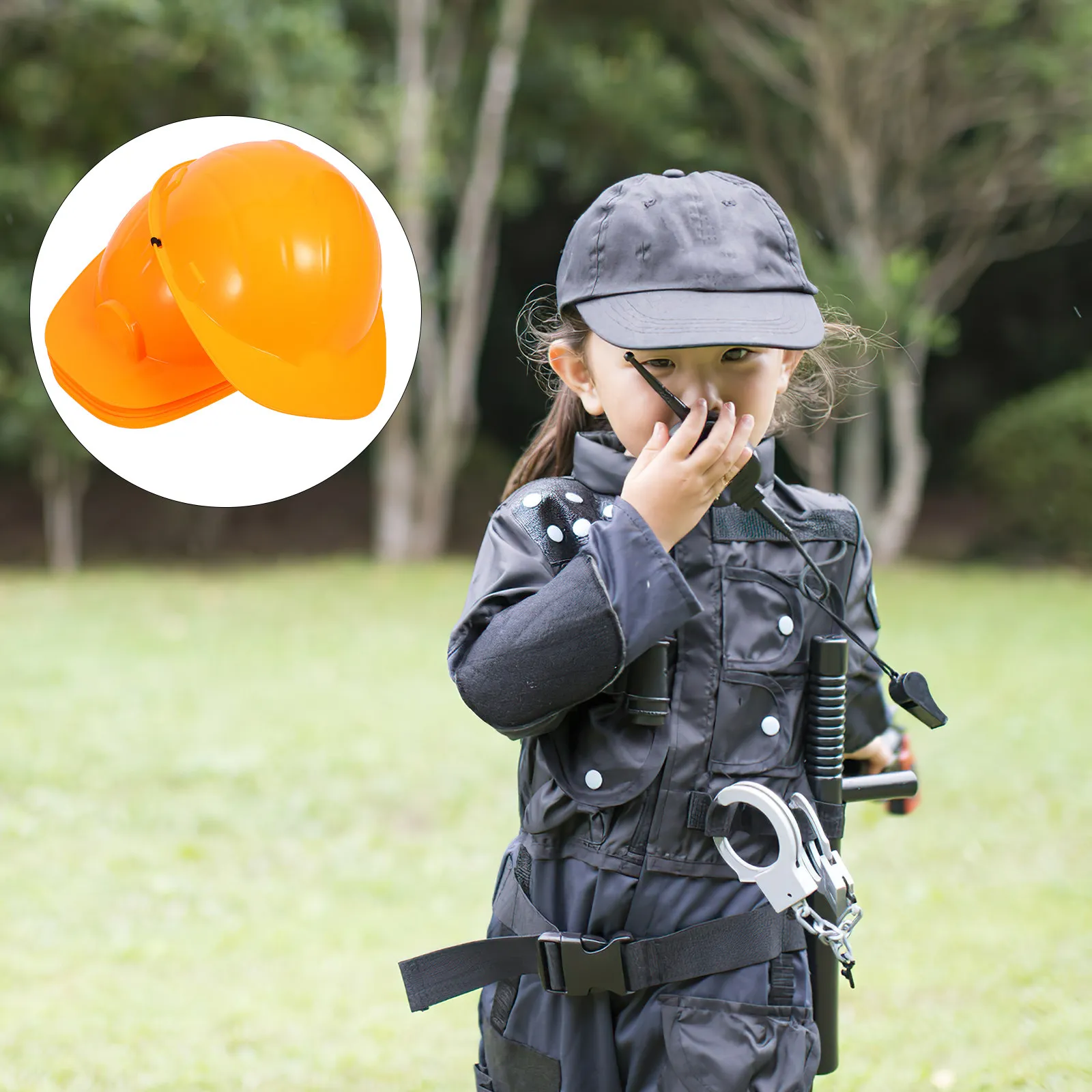 

Набор из 5 детских пластиковых шлемов-имитаций строительных касок, яркие, для ролевых игр и строительных вечеринок