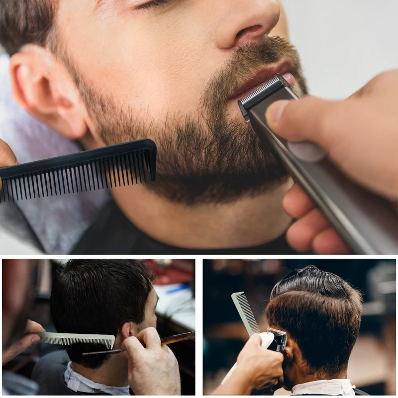 3-teiliges Profi-Friseurkamm-Set für Männer, Flattop-Haarschneidekämme, antistatische breite und fein gezahnte Kämme, rotierende Fade-Bürste, Styling-Werkzeuge – Detail 16
