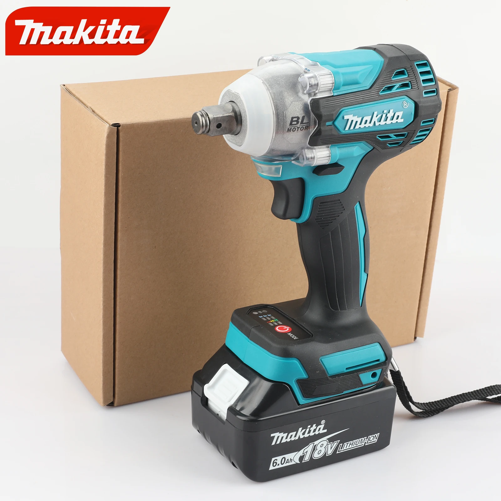 

Makita 18V DTW300 Cordless Wrench Cordless Electric Wrench Screwdrivers Impact Electric Drill Power Tools 1/2 Wireless Impact