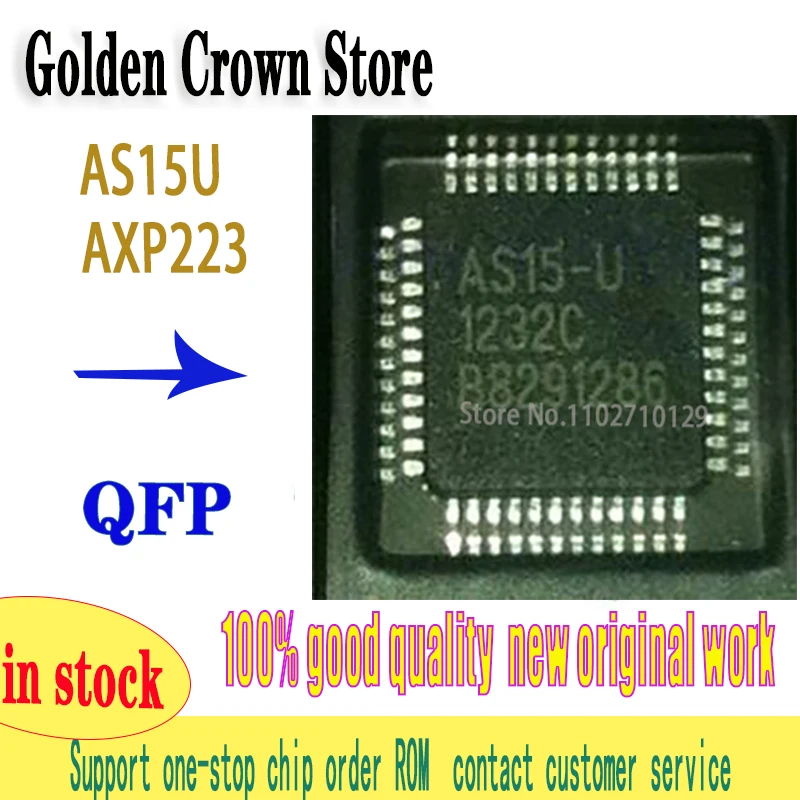 10pcs/lot AS15-U QFP48 AS15 AS15U QFP  AXP223 QFN68  SMD In Stock New original In Stock