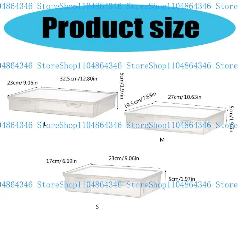 5asd Large Clear Dokument Doppelschnallen Verschluss stapelbare Speicherbox
