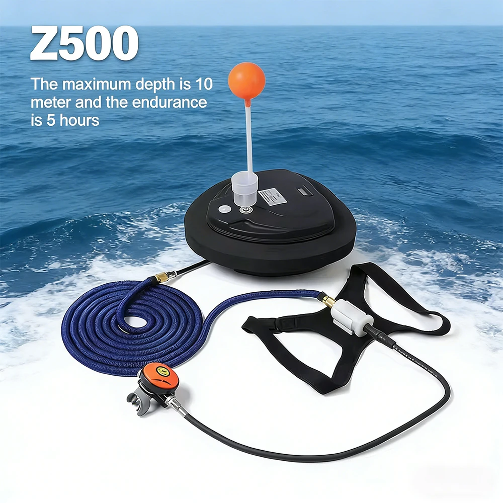 TAIITONEE Portable Tankless Scuba Diving Ventilator Underwater 5H Working 10m Depth Waterproof Rechargeable Snorkeling Equipment
