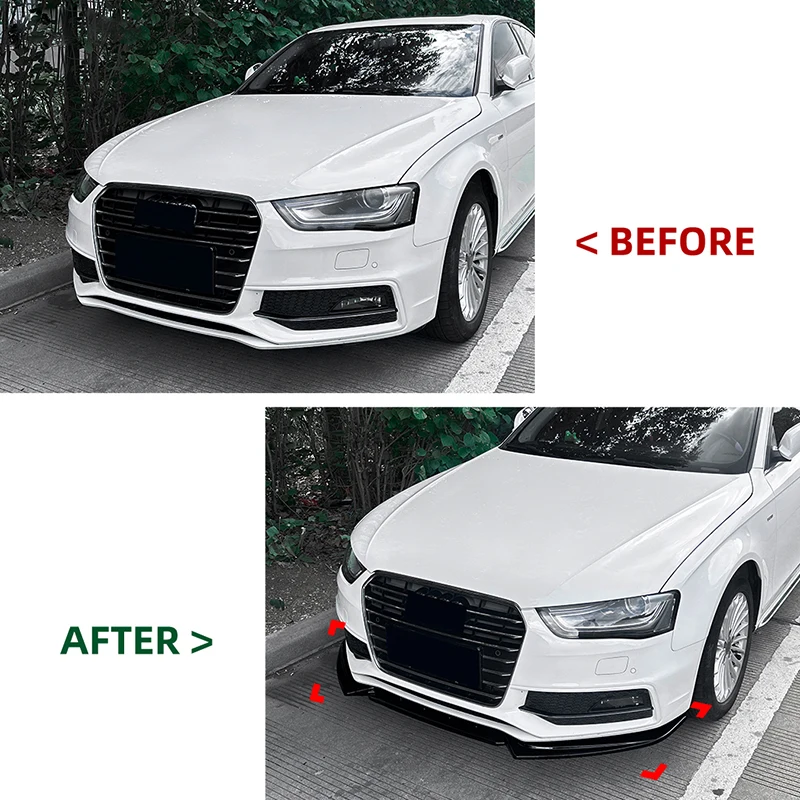 Kép 3: Autó bejárati Festékpárna Ajak számára 2013-2016 audi V–2 B8.5 A5 8T sline Diffuzőr splitter Spoiler Külső Átállítás autó accessor alkatrészek