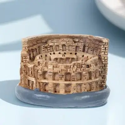 Roman Colosseum Resin Small Ancient Architecture Statue Desktop Decor Aquarium Decoration Colosseum Statue Photo Props