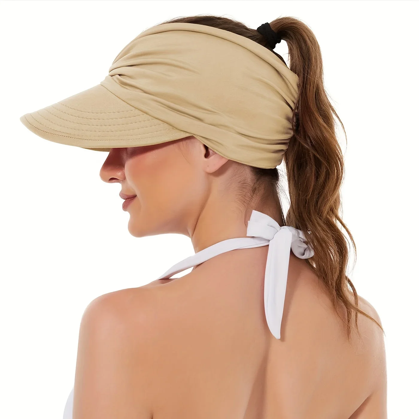 Beach Sunshade Hat for Women 2024 Spring/Summer New Empty Top Hat for Women\'s Outdoor Sports Cap