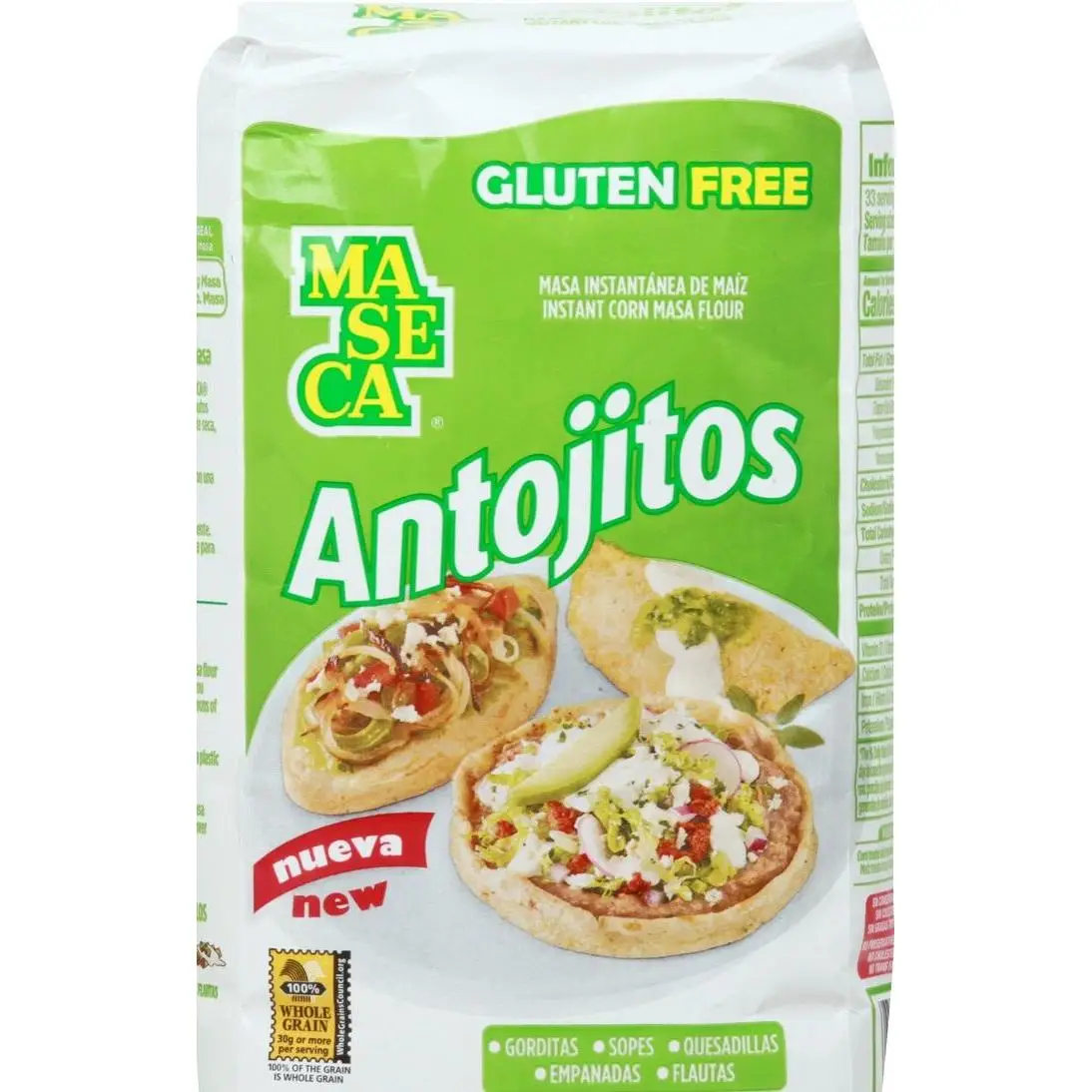 Maseca Antojitos 1 kg - Harina de maíz nixtamalizado