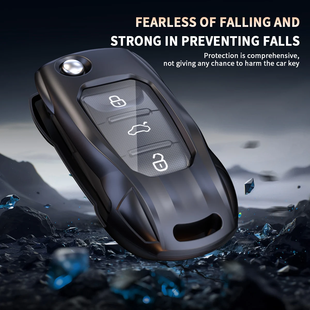 Zinc Alloy Car Key Cover Fob Case Shell Chain For Volkswagen VW Polo Tiguan Golf Jetta Beetle Eos Scirocco Up Transporter Sharan