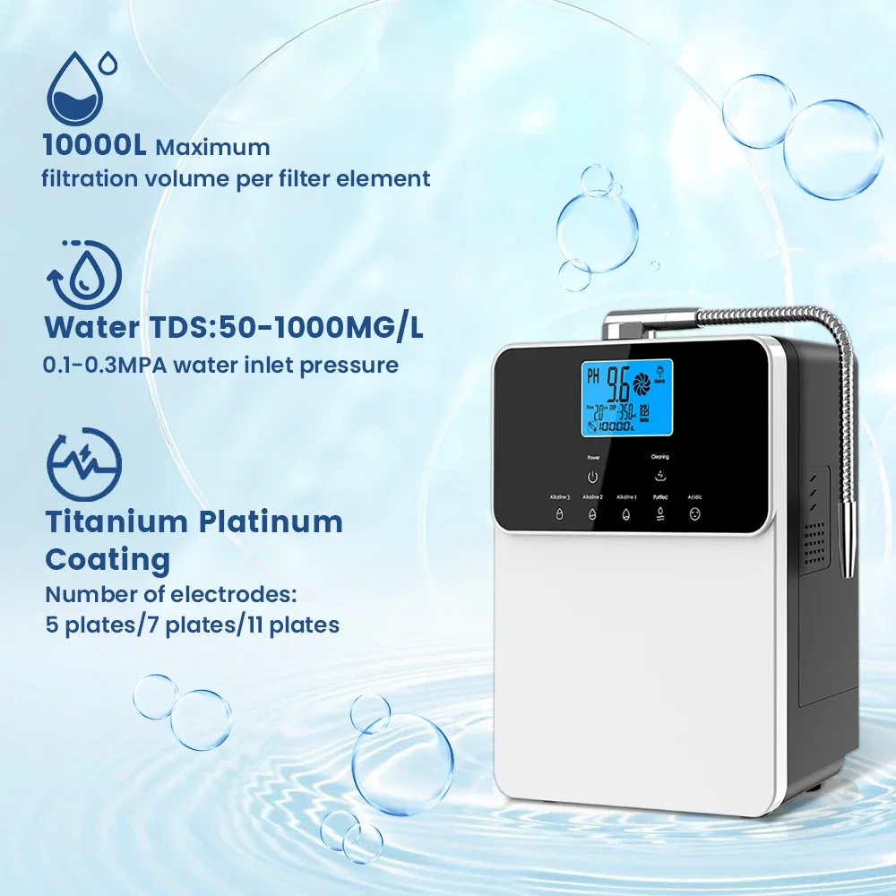 Cawolo Japan Technology Alkaline Water Ionizer 11 Plates Alkaline Water Generator Health Care AL-808B Kangen Water Machine