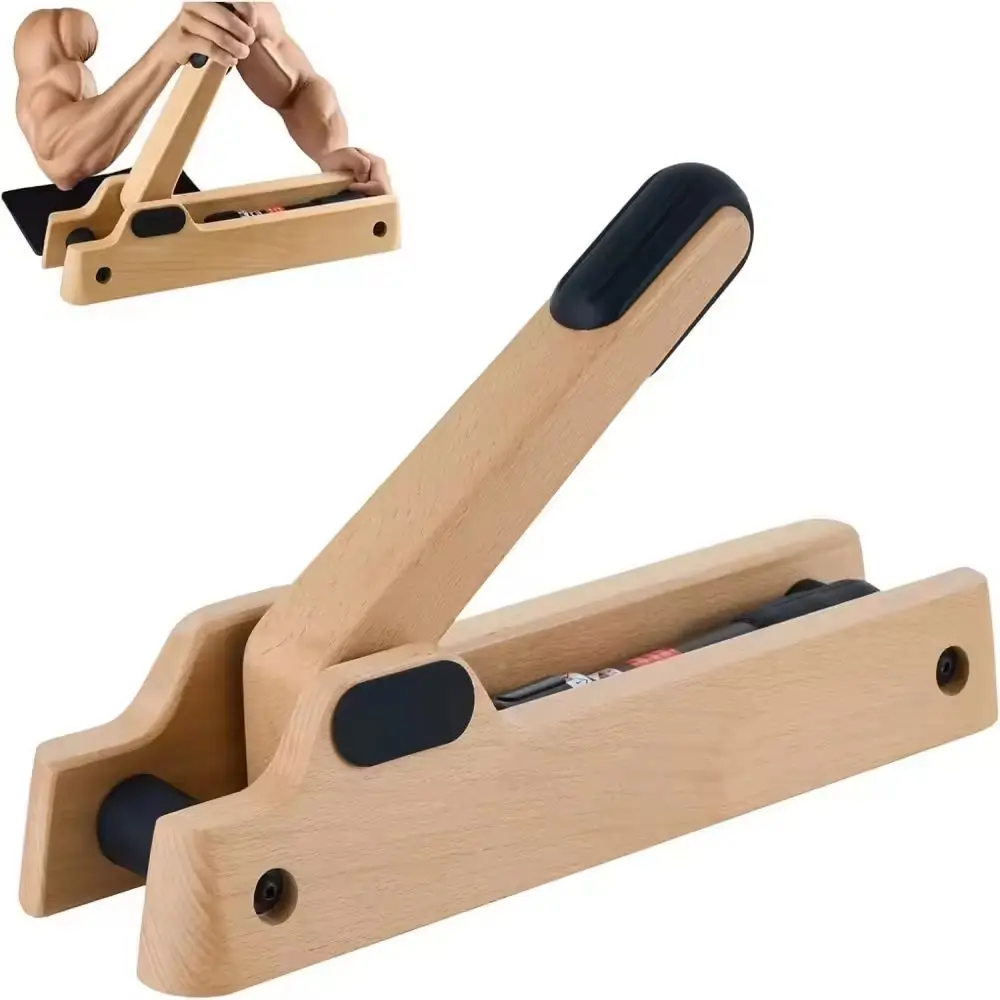 Appareil d'entraînement de musculation de bureau en bois pour bras, avant-bras et poignets, pour le développement de la force et la remise en forme, Durable XL