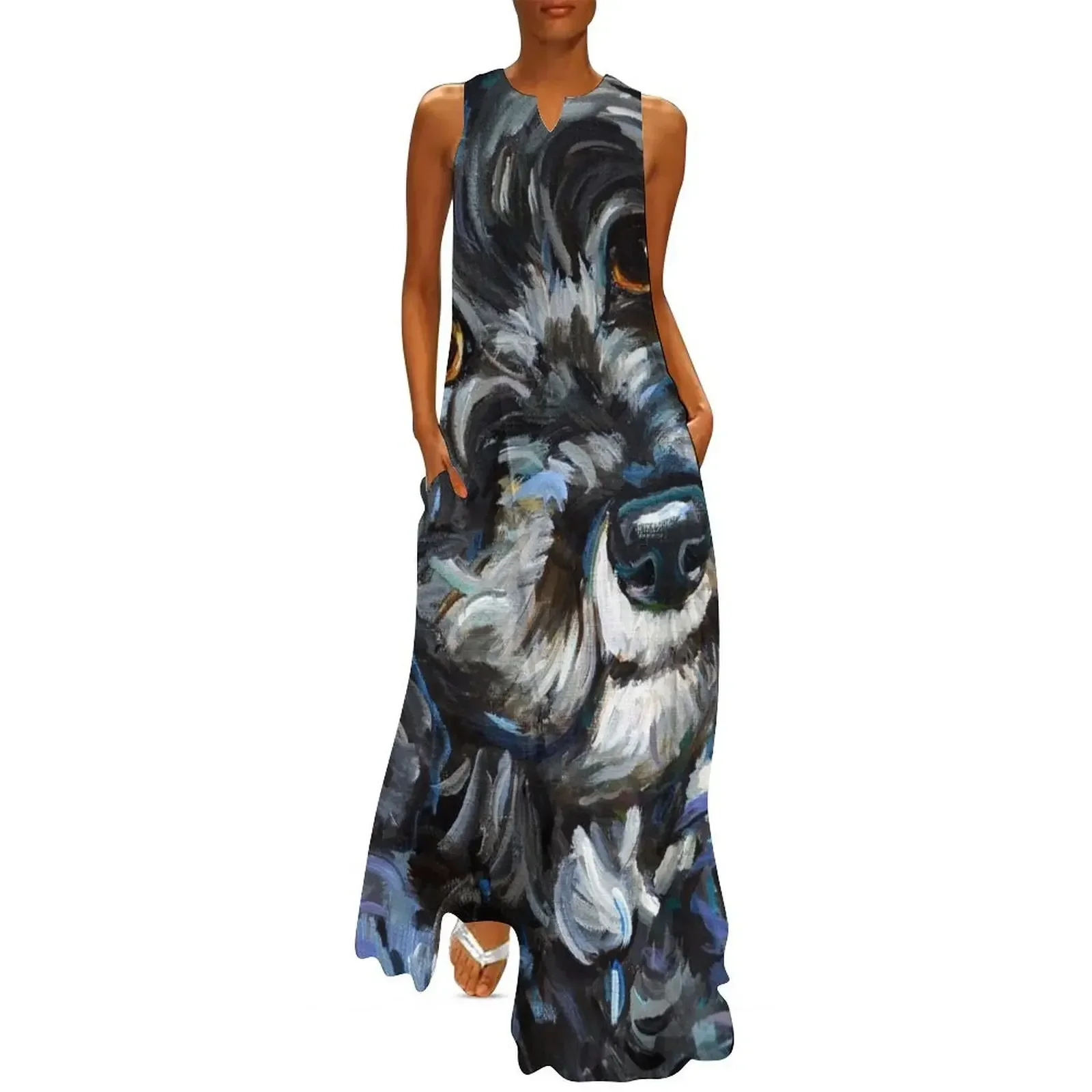 

Cute and Cozy Schnoodle by Robert Phelps Long Dress women's clothing korea stylish beach dress Evening gown Beachwear Dress
