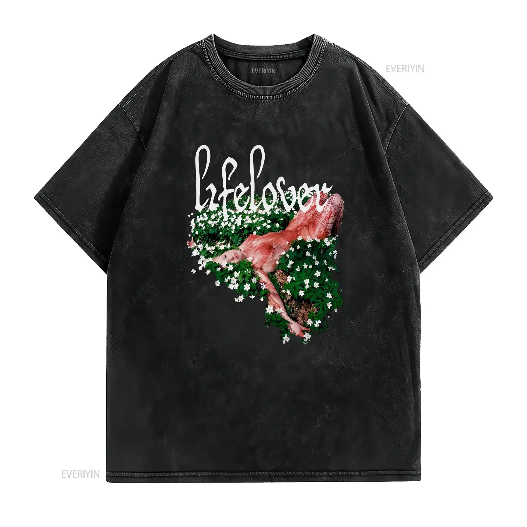 LIFELOVER T Shirt Metal DSBM ColdWorld Anti Gris Abyssic Hate Sterbend S 5XL vintage Washed Casual fashion Breathable Slightly