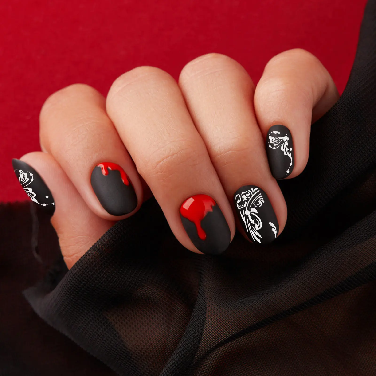 

6 Sheets 5D Embossed Nail Art Stickers Waterproof Rose Decals Manicure Fingernail Decor DIY Party Flowers Bright Colors Easy Use