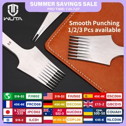 WUTA 1PC Professional Sharp Leather Chisel Punch French Style Pricking Iron Punching Tool High Polish DIY Leather Craft Tools