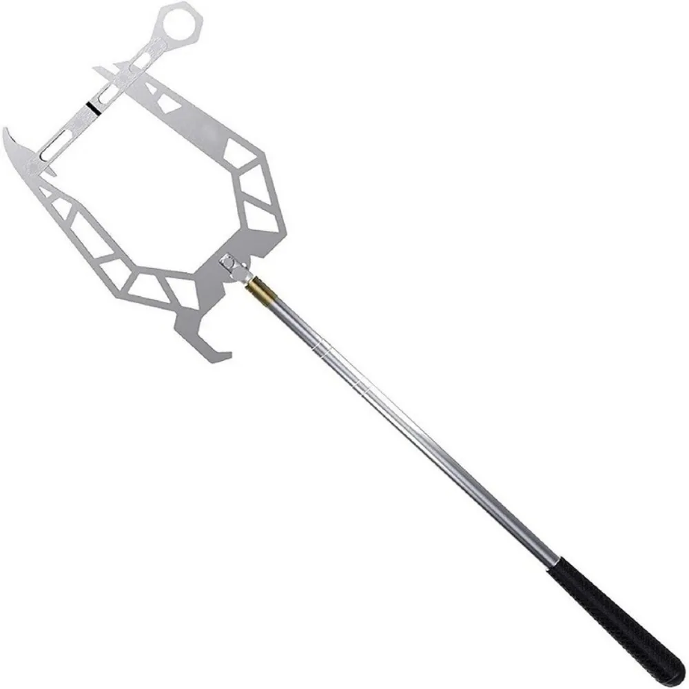 

U Shaped Dock Hook Stainless Steel Telescopic Rod Telescoping Boat Hook Portable Multi-Purpose Tie Rope Hook