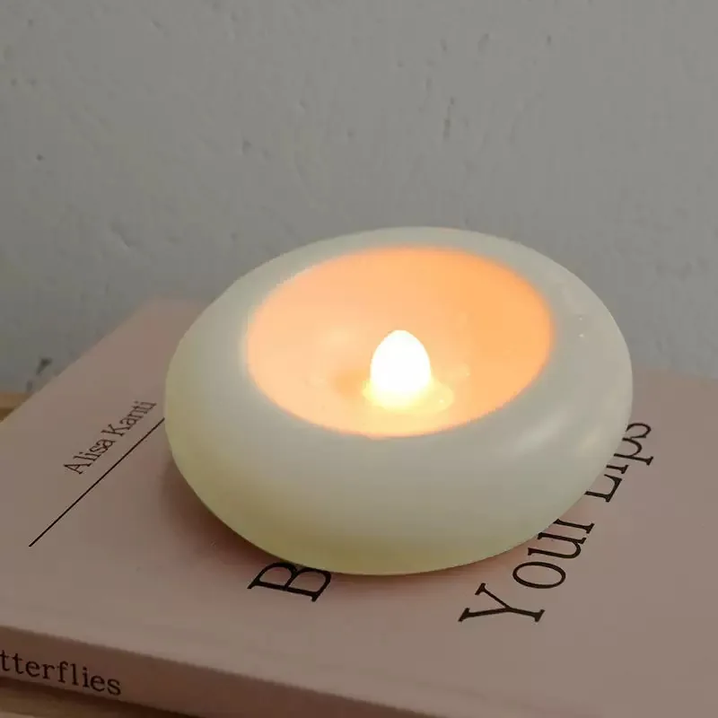 LED Floating Waterproof 2.8" x1.2" Water sensor Tea Light Candle Battery operated Flickering Votive Tealight SPA Bath Pool Decor